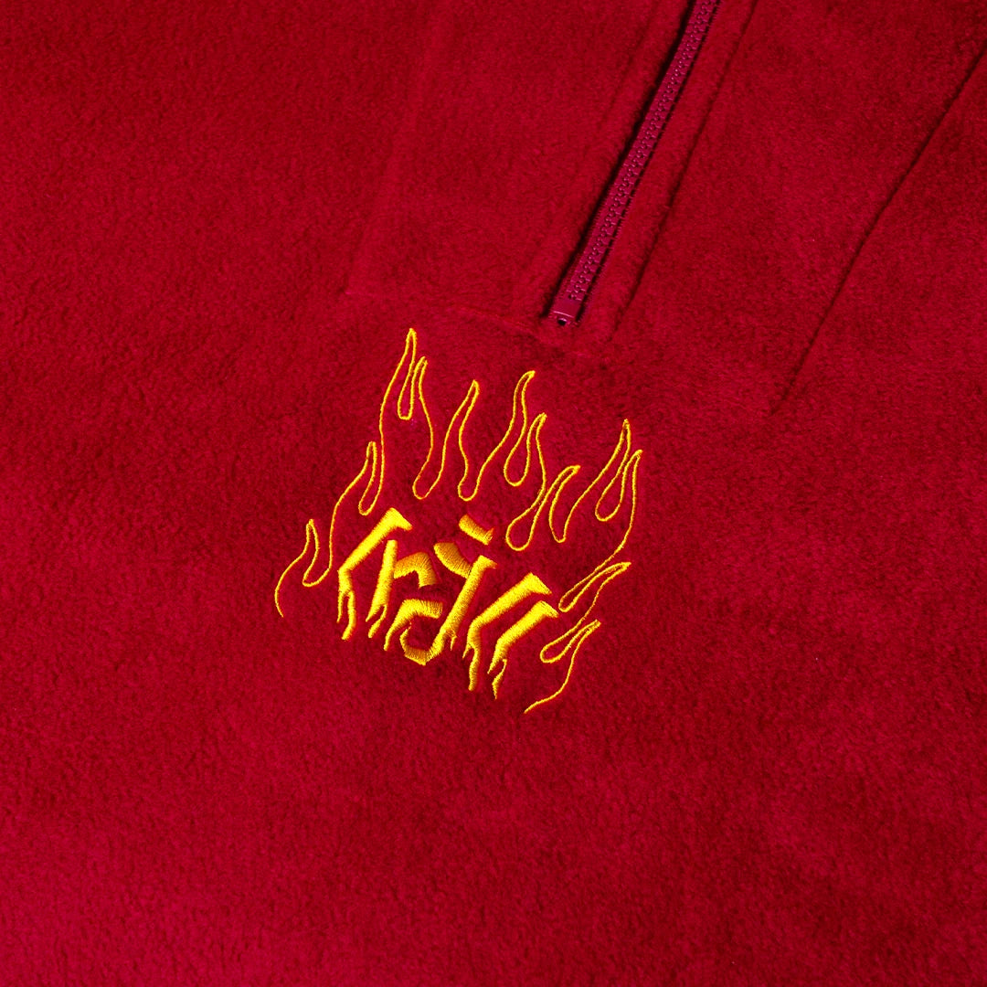 Flames Fleece - Red